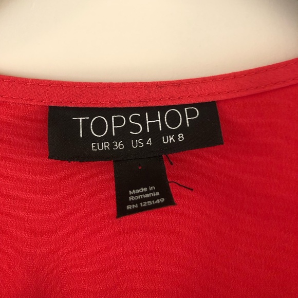 Topshop salmon wrap dress - Picture 3 of 3